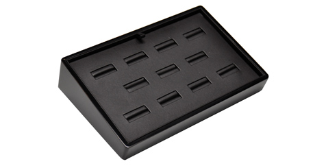 Bellaire Stackable Angled Slot Ring Tray Black