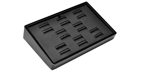 Bellaire Stackable Angled Ring Tray Black
