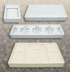 White and Beige Trays